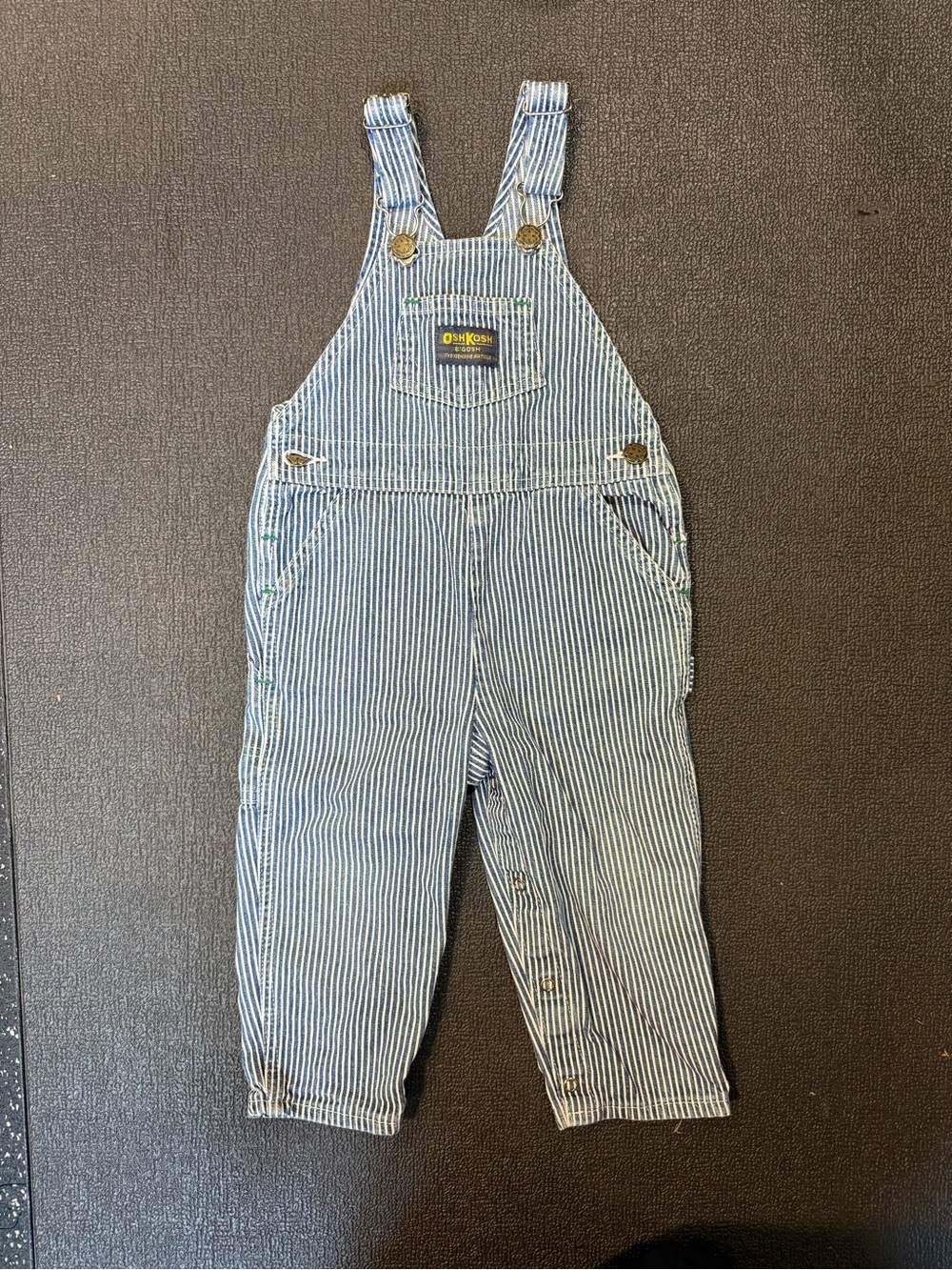 OshKosh B'gosh Blue and White Pinstripe Kids Overalls